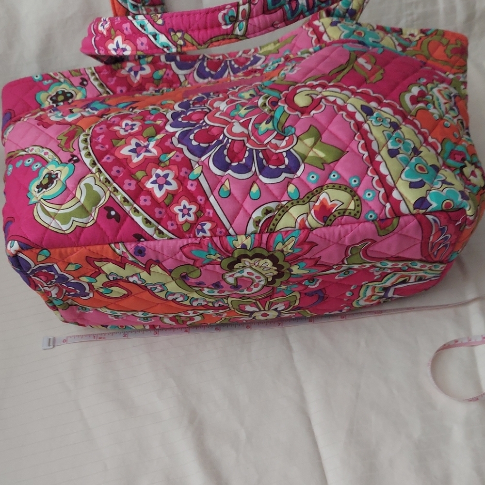 Vera Bradley Hot Pink Multicolor Paisley Quilted Tote - Picture 2 of 6